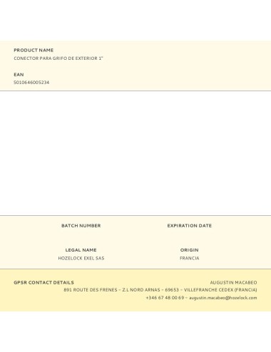 Conector para grifo de exterior 1''