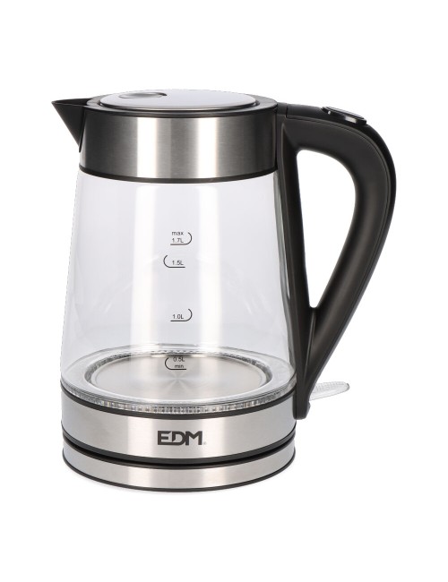 Hervidor de agua de cristal + acero inoxidable 1850 - 2200 w 1,7 l
