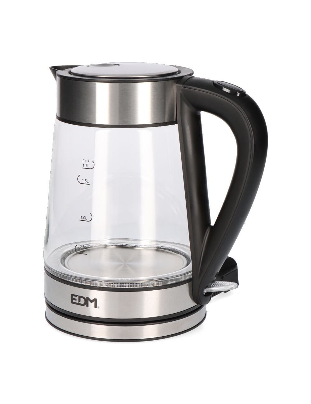 Hervidor de agua de cristal + acero inoxidable 1850 - 2200 w 1,7 l
