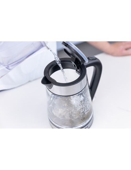 Hervidor de agua de cristal + acero inoxidable 1850 - 2200 w 1,7 l