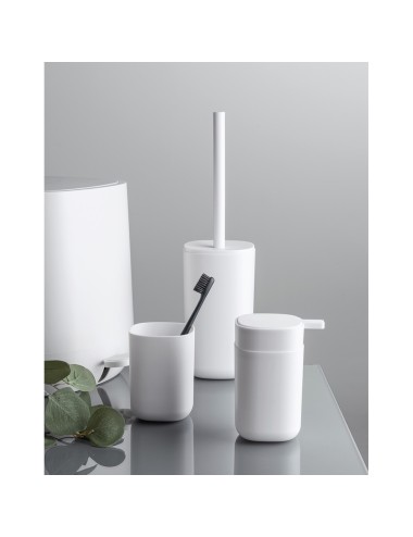 Escobillero wc davos blanco mate