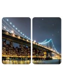 Placas cobertoras de vidrio brooklyn bridge 30 x 52 cm, 2 uds