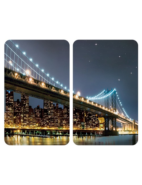Placas cobertoras de vidrio brooklyn bridge 30 x 52 cm, 2 uds
