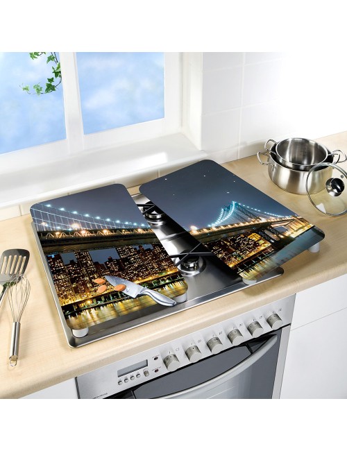 Placas cobertoras de vidrio brooklyn bridge 30 x 52 cm, 2 uds
