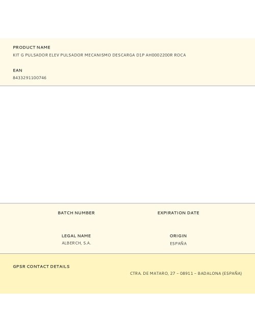 Kit g pulsador elev pulsador mecanismo descarga d1p ah0002200r roca