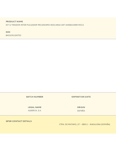 Kit g tirador inter pulsador mecanismo descarga d4t ah0002300r roca