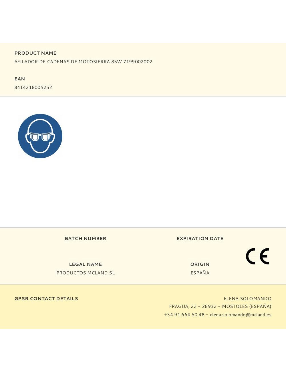 Afilador de cadenas de motosierra 85w 7199002002