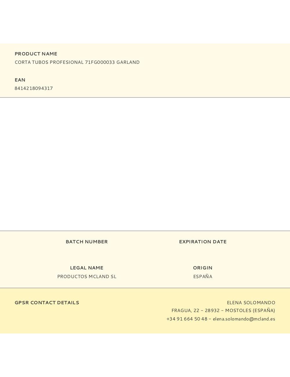 Corta tubos profesional 71fg000033 garland