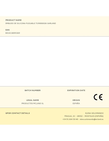 Embudo de silicona plegable 7199000026 garland