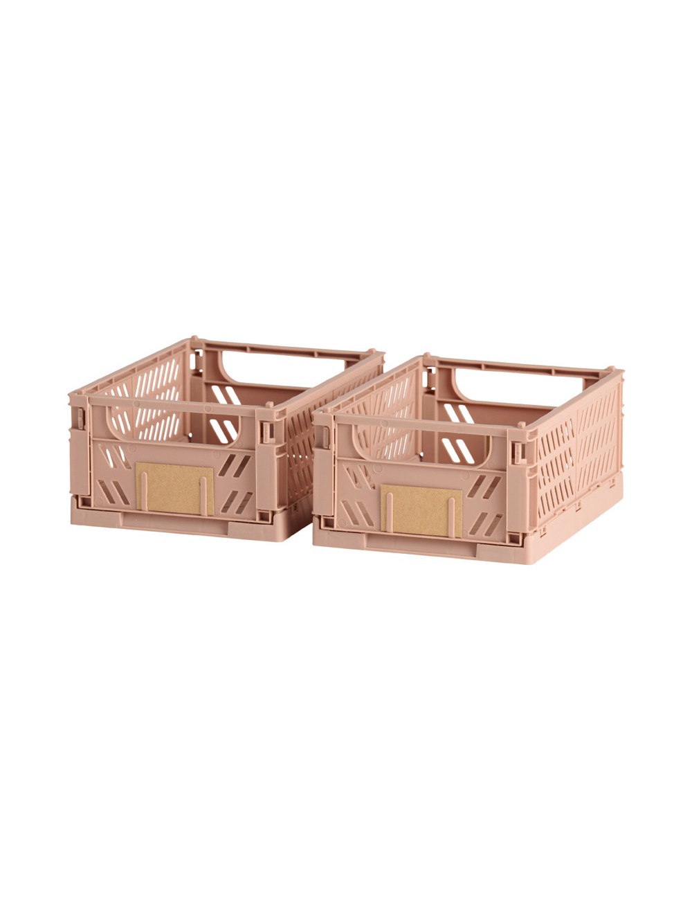 Caja almacenaje plegable arena 25 x 16,5 x 10 cm set 2 piezas