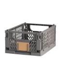 Caja almacenaje plegable gris 33 x 24,5 x 15 cm
