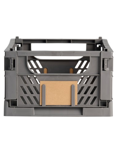 Caja almacenaje plegable gris 33 x 24,5 x 15 cm