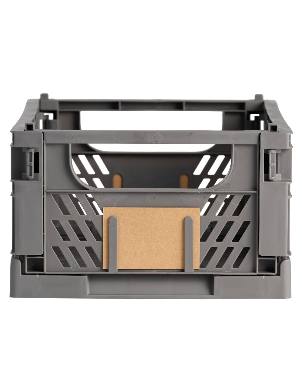 Caja almacenaje plegable gris 33 x 24,5 x 15 cm