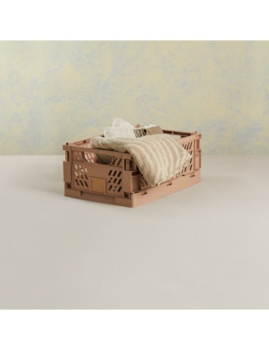 Caja almacenaje plegable arena 50 x 33 x 25 cm