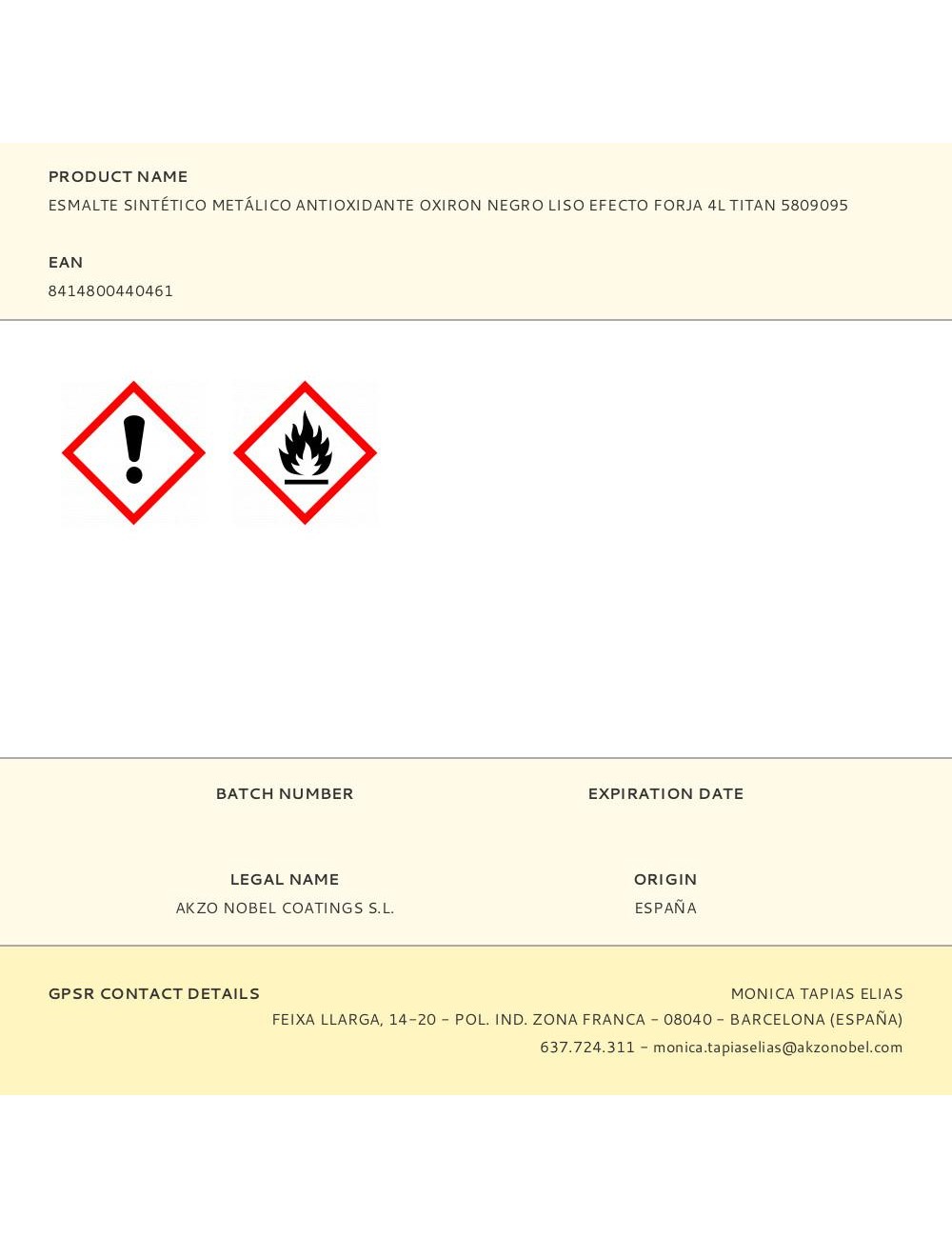 Esmalte sintético metálico antioxidante negro liso efecto forja 4 l