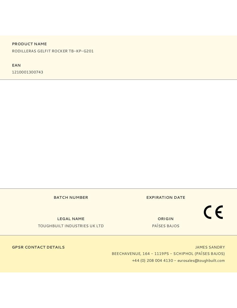 Rodilleras gelfit rocker tb-kp-g201