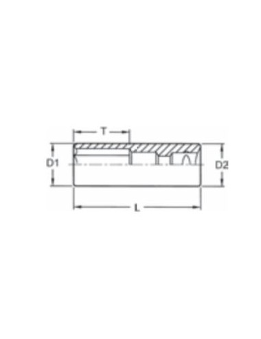 VASO DE IMPACTO LARGO 1" 27 MM  910627