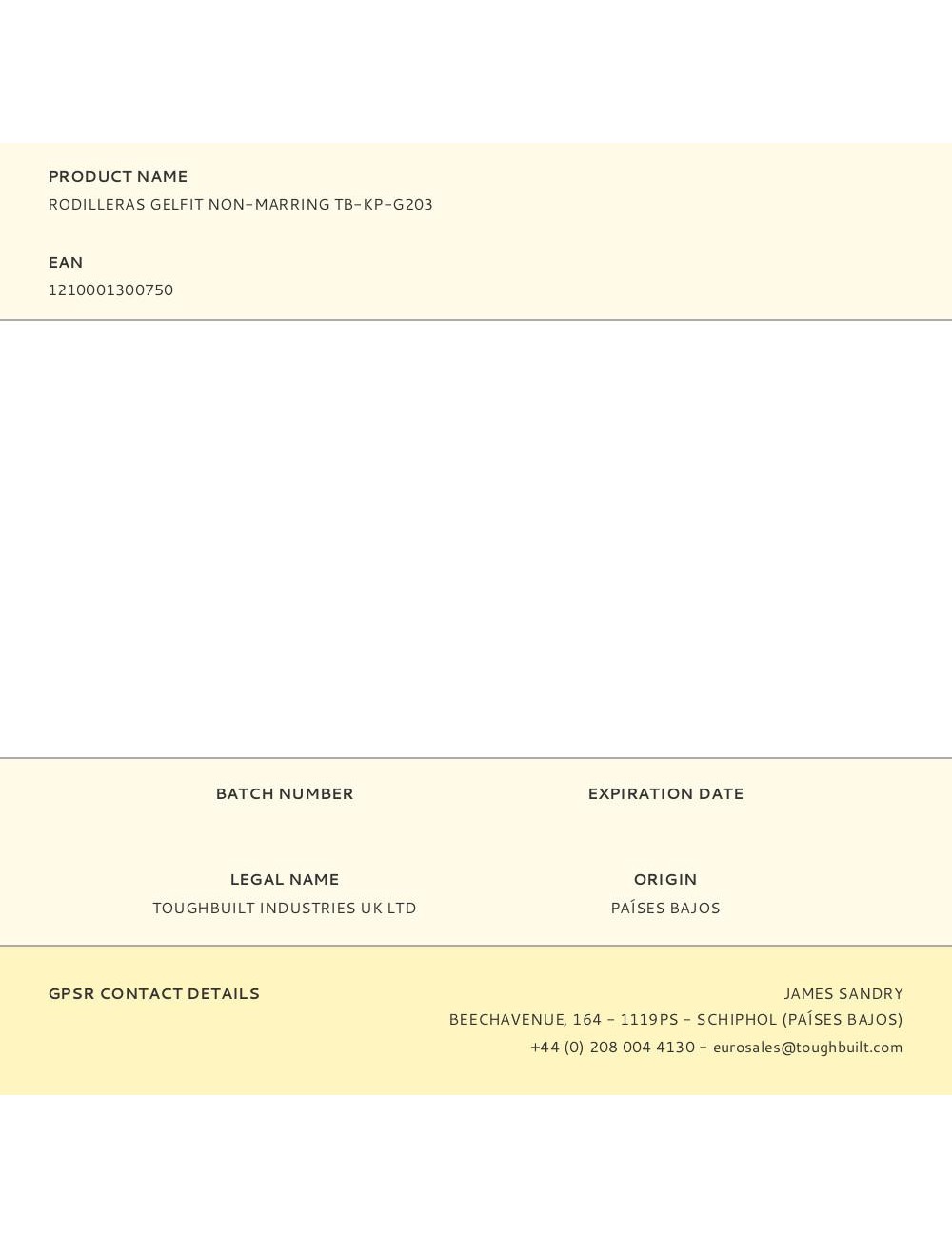 Rodilleras gelfit non-marring tb-kp-g203