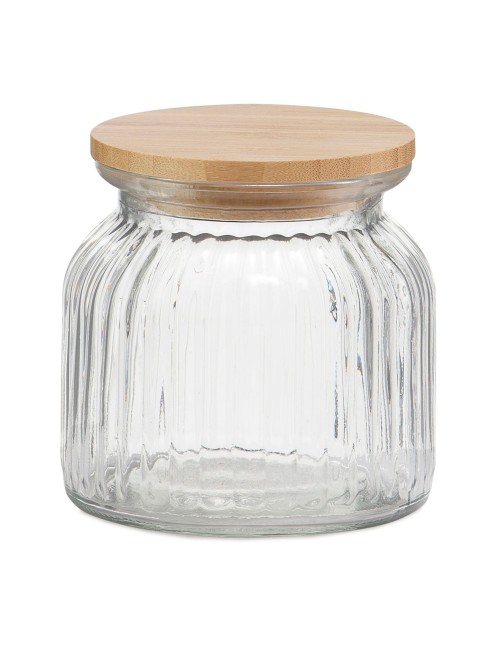 Bote de cocina de vidrio + bambú 600 ml