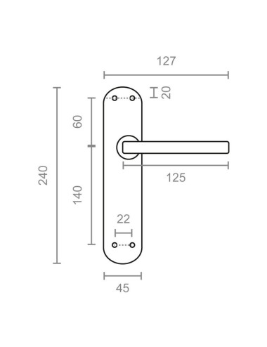 Blister juego de manillas 606 niquel satinado edm