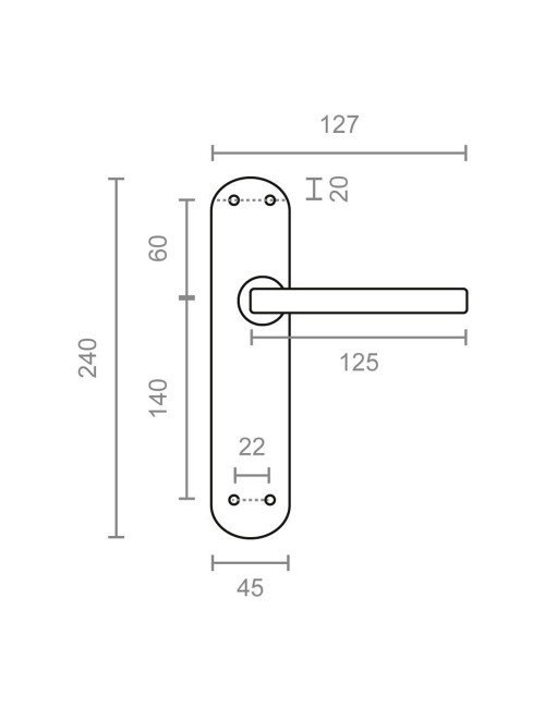 Blister juego de manillas 606 niquel satinado edm