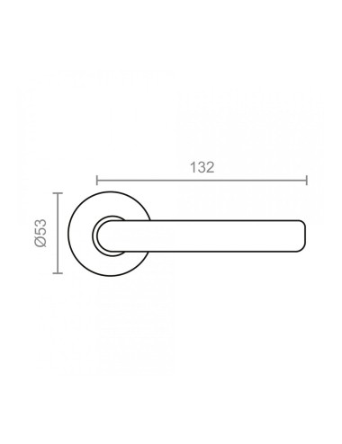 Juego roseta l curva 575 inox.