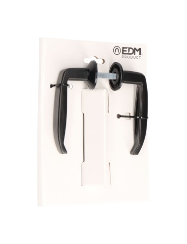 Juego de manillas para puerta metálica 232 25 - 38 mm negro