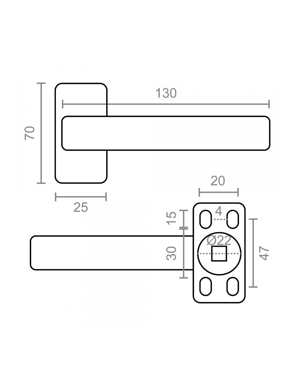 Juego manilla 6800 aluminio blanco