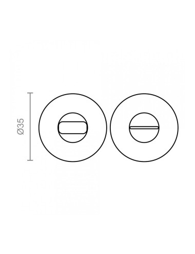Muletilla roseta 707 ø35 mm latón satinado
