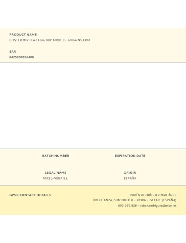 Blister mirilla 14mm 180 mr01 35-60mm ns edm