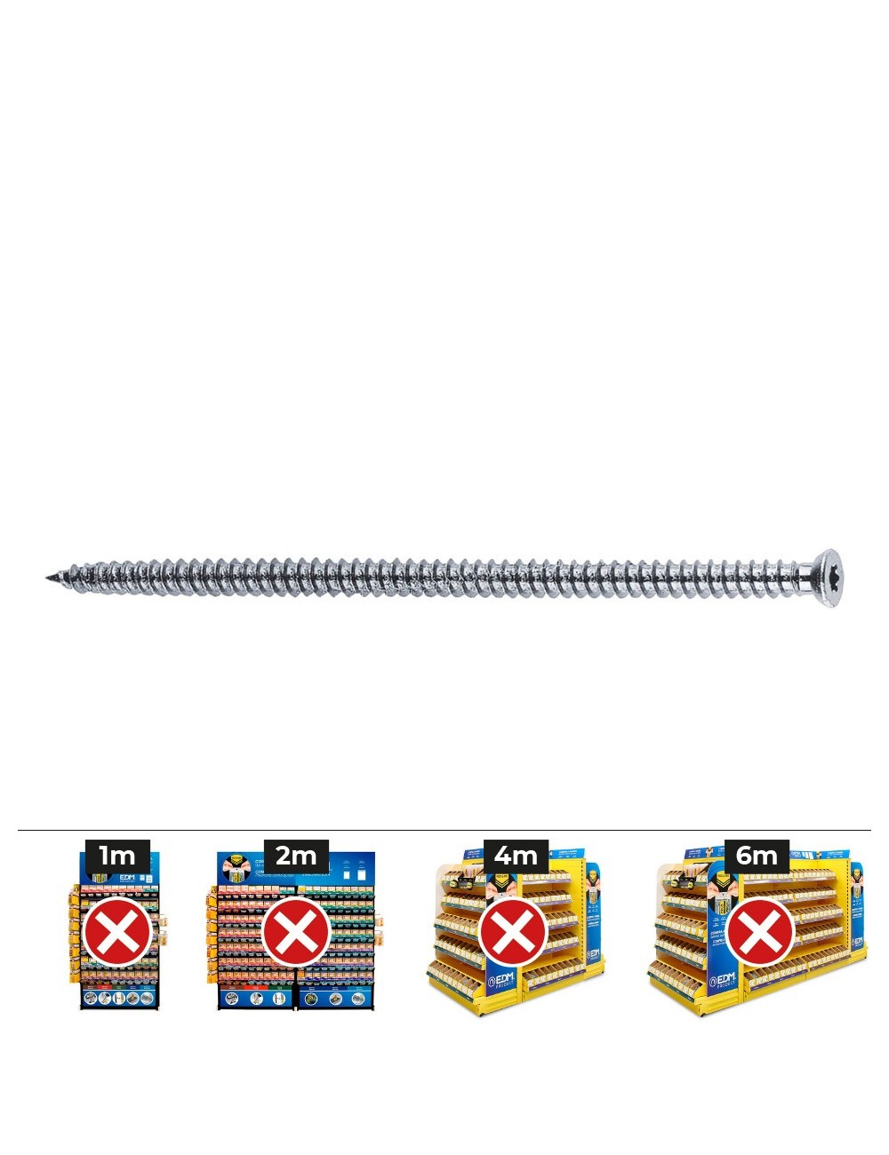 Caja 100 uds. tornillo de premarcos fbs 7,5-112 avellanado, cincado Caja 100 uds. tornillo de premarcos fbs 7,5-112 avellanado, cincado