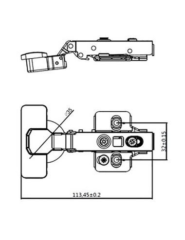 Blister bisagra cazoleta piston s-ac bc05 35mm zn edm