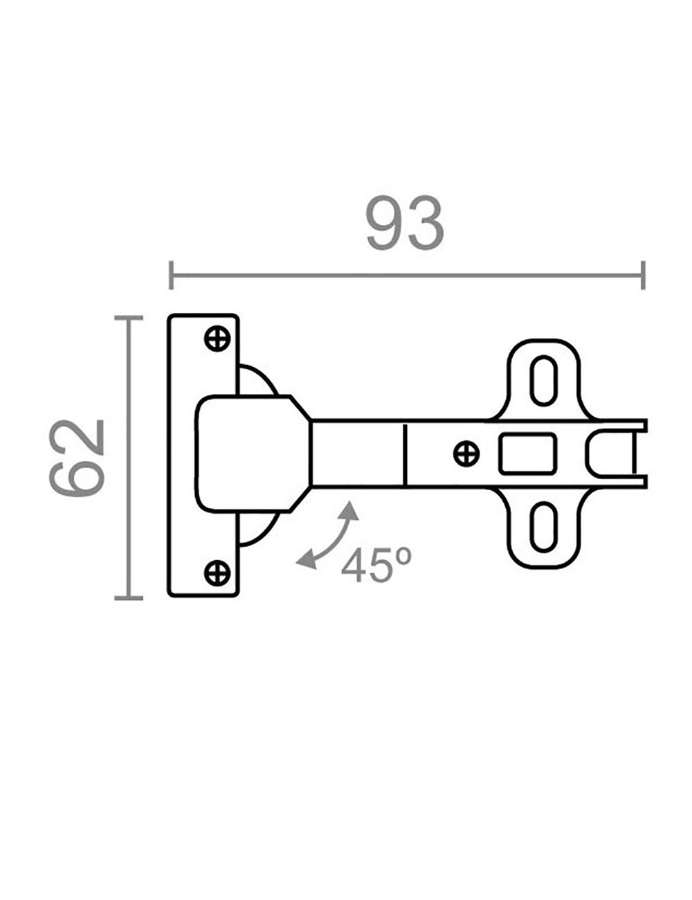 Blister bisagra cazoleta 45 bc09 35mm zn edm