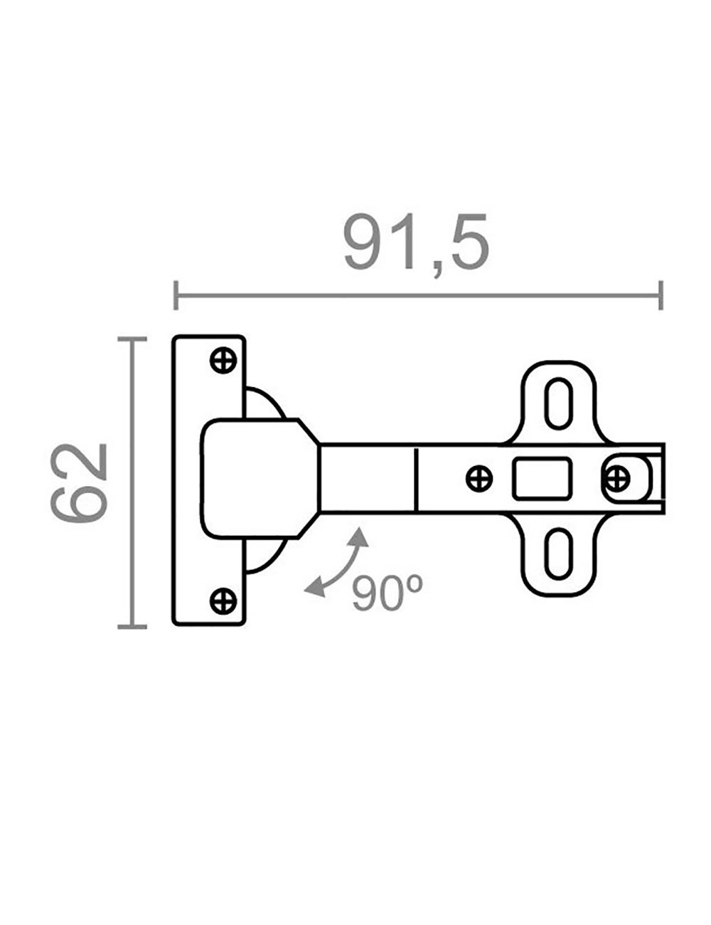 Blister bisagra cazoleta 90 rinconera bc12 zn edm