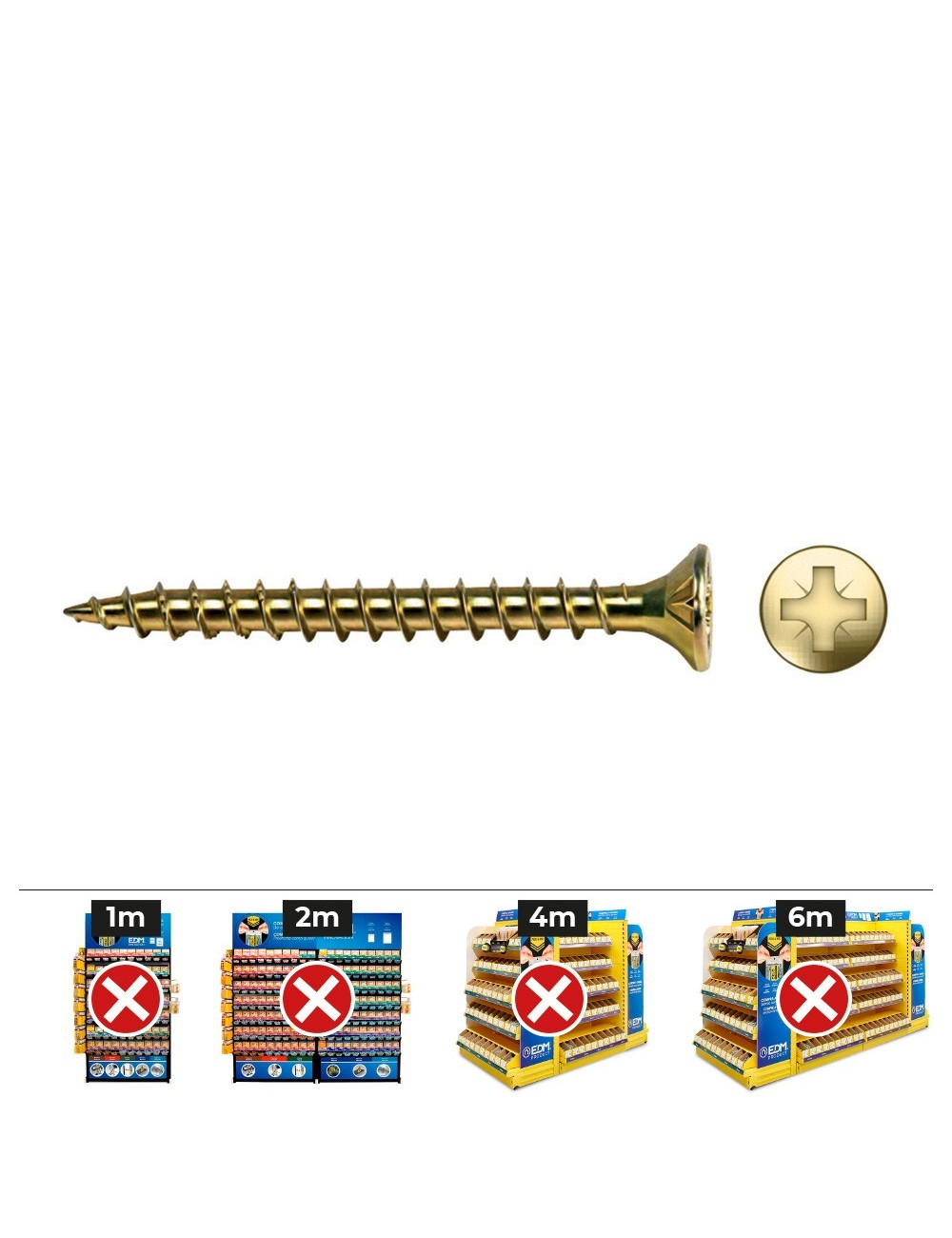 Caja 1000 unidades tornillo madera vlox rosca completa avellanado impronta pz1 ø3 x 17 mm bicromatado Caja 1000 unidades tornillo madera vlox rosca completa avellanado impronta pz1 ø3 x 17 mm bicromatado