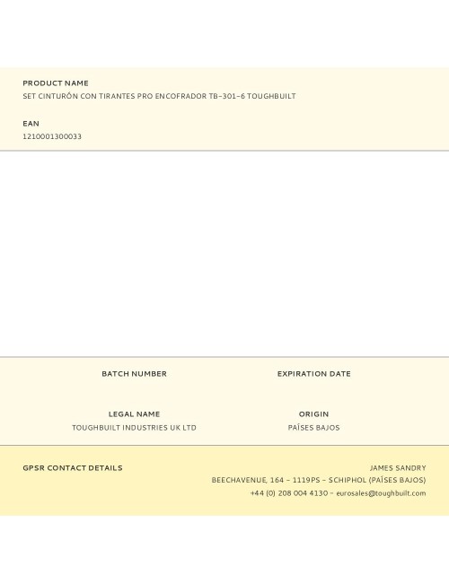 Set cinturón con tirantes pro encofrador