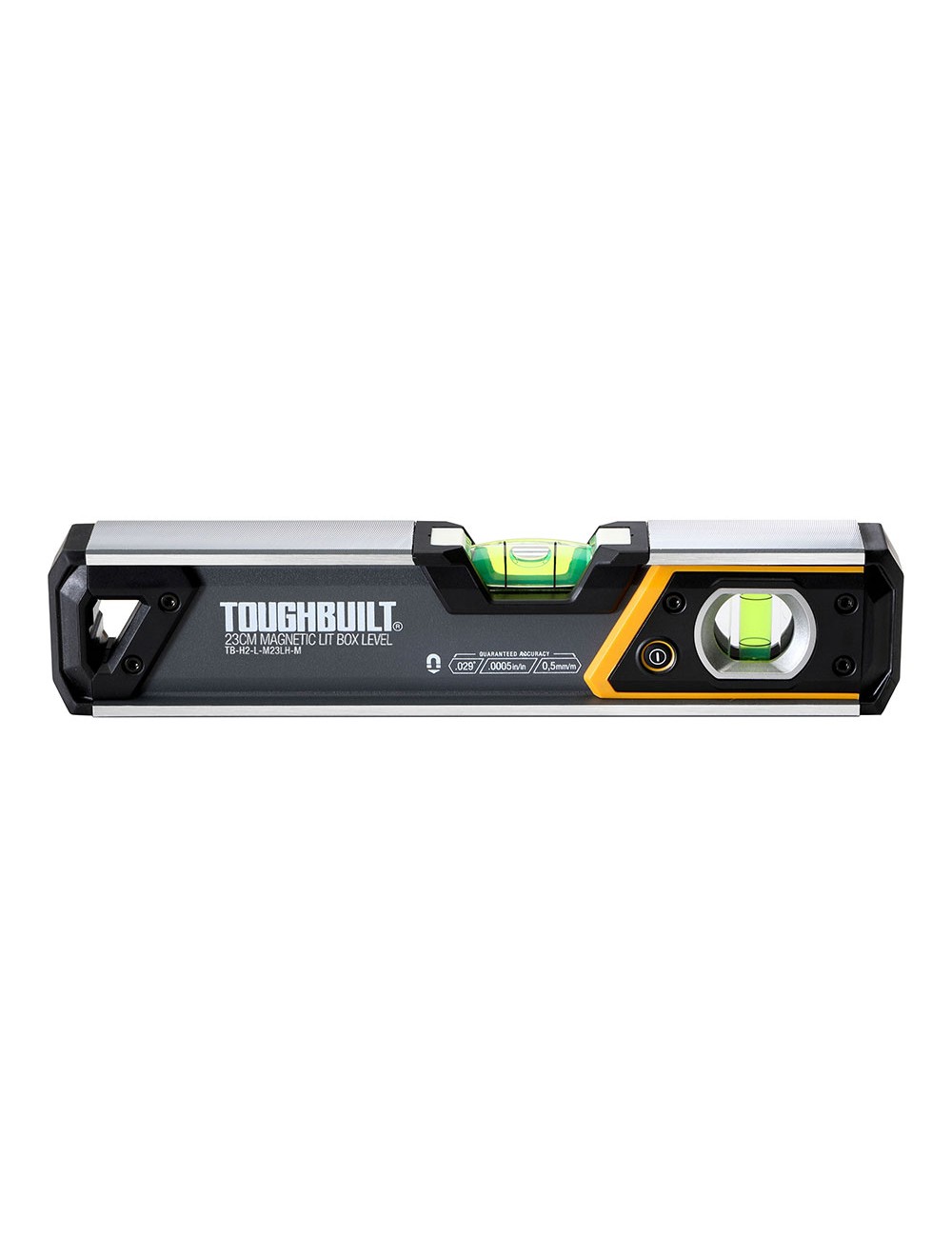 Nivel magnético tubular burbuja iluminada de 23cm tb-h2-l-m23-lh-m toughbuilt