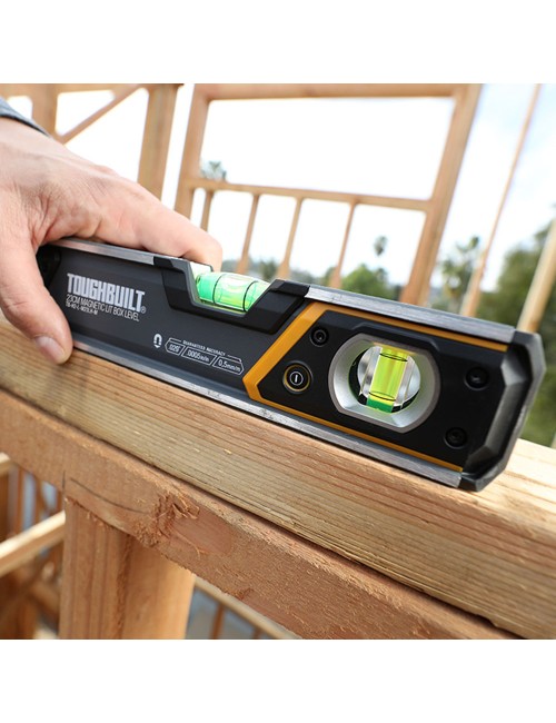 Nivel magnético tubular burbuja iluminada de 23cm tb-h2-l-m23-lh-m toughbuilt