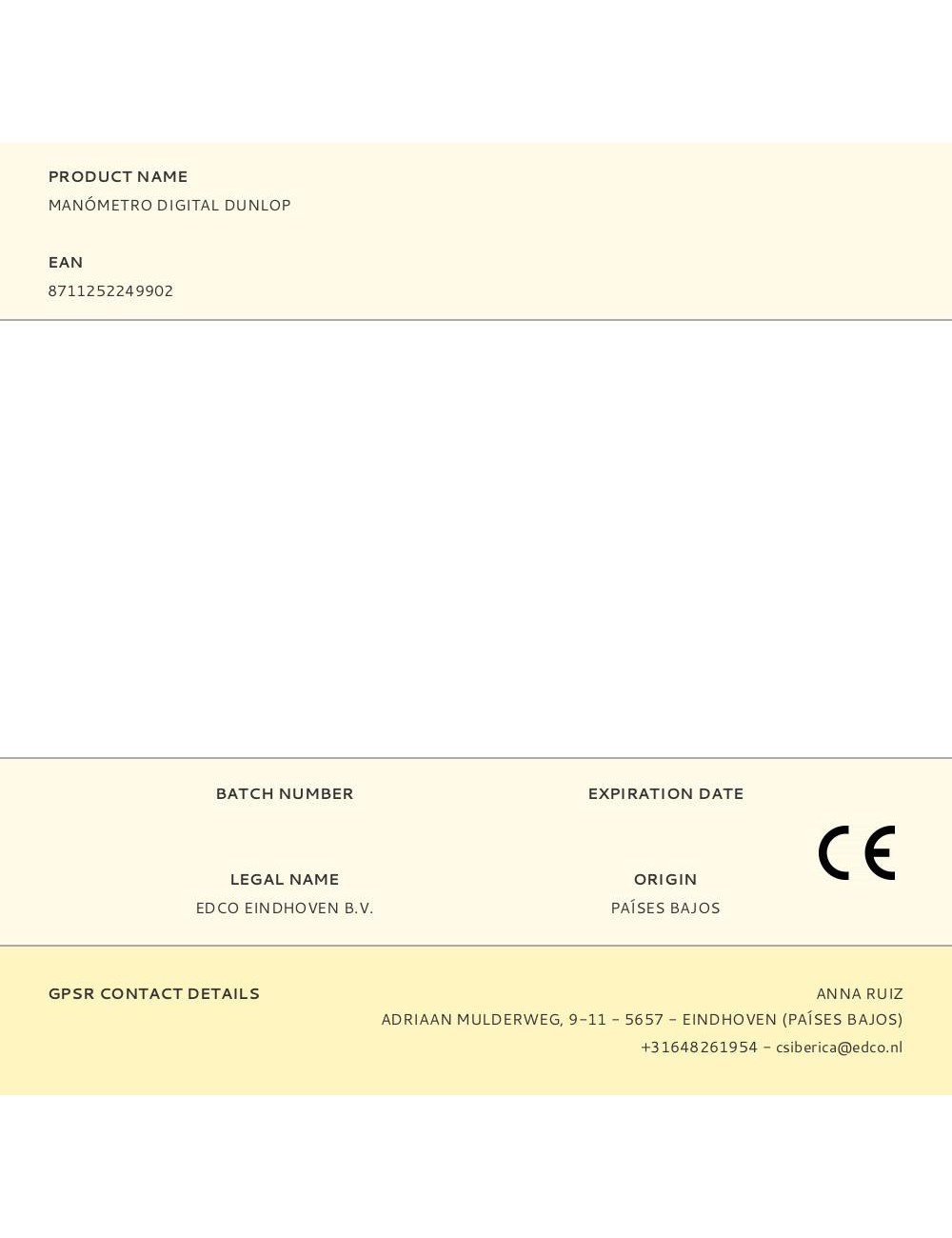 Manómetro digital dunlop