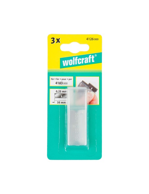 Pack 3 cuchillas de repuesto para rascador 4126000 wolfcraft