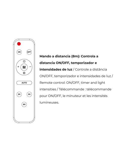 Foco proyector led solar 200 w 1500 lm 6500 k luz fría