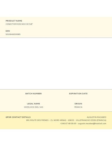 Conector roscado de 5/8''