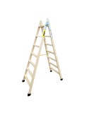 Escalera de madera peldaños anchos 190cm alto bld-7 plabell