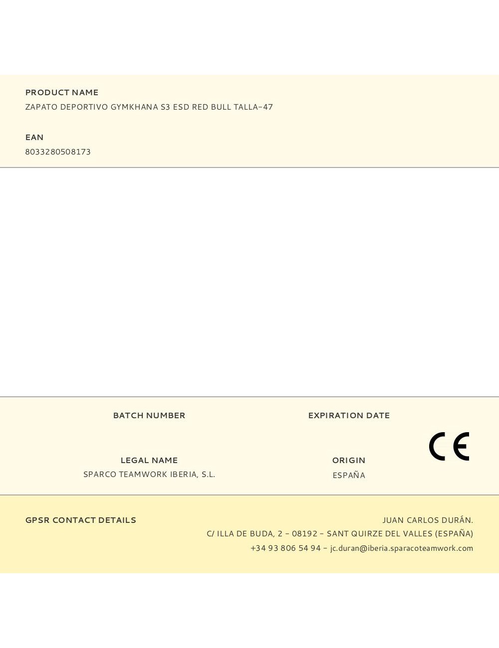 Zapato deportivo gymkhana s3 esd red bull talla-47