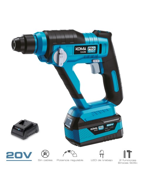Kit martillo percutor compacto 20 v, batería y cargador