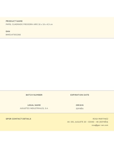 Papel cuadrado freidora aire 16 x 16 x 4,5 cm