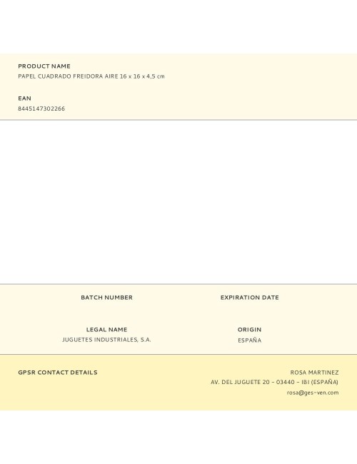 Papel cuadrado freidora aire 16 x 16 x 4,5 cm