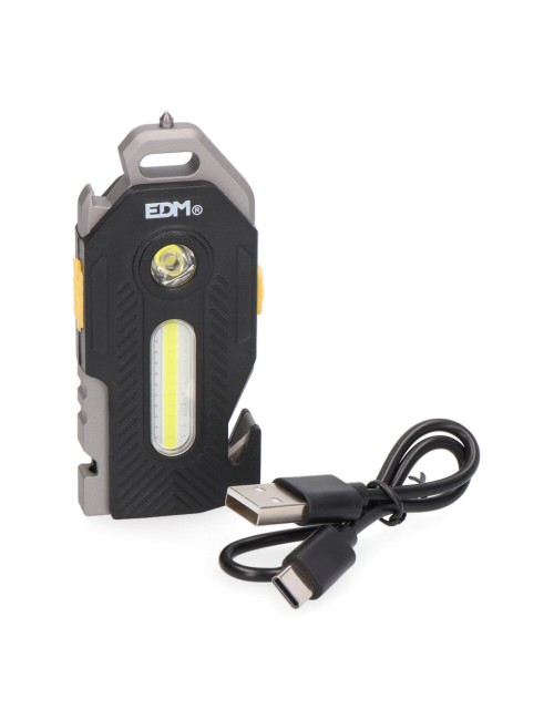 Linterna de seguridad 6 en 1 titan survival, 7+ 2,5w, 400 lm, 2 leds, 300mah
