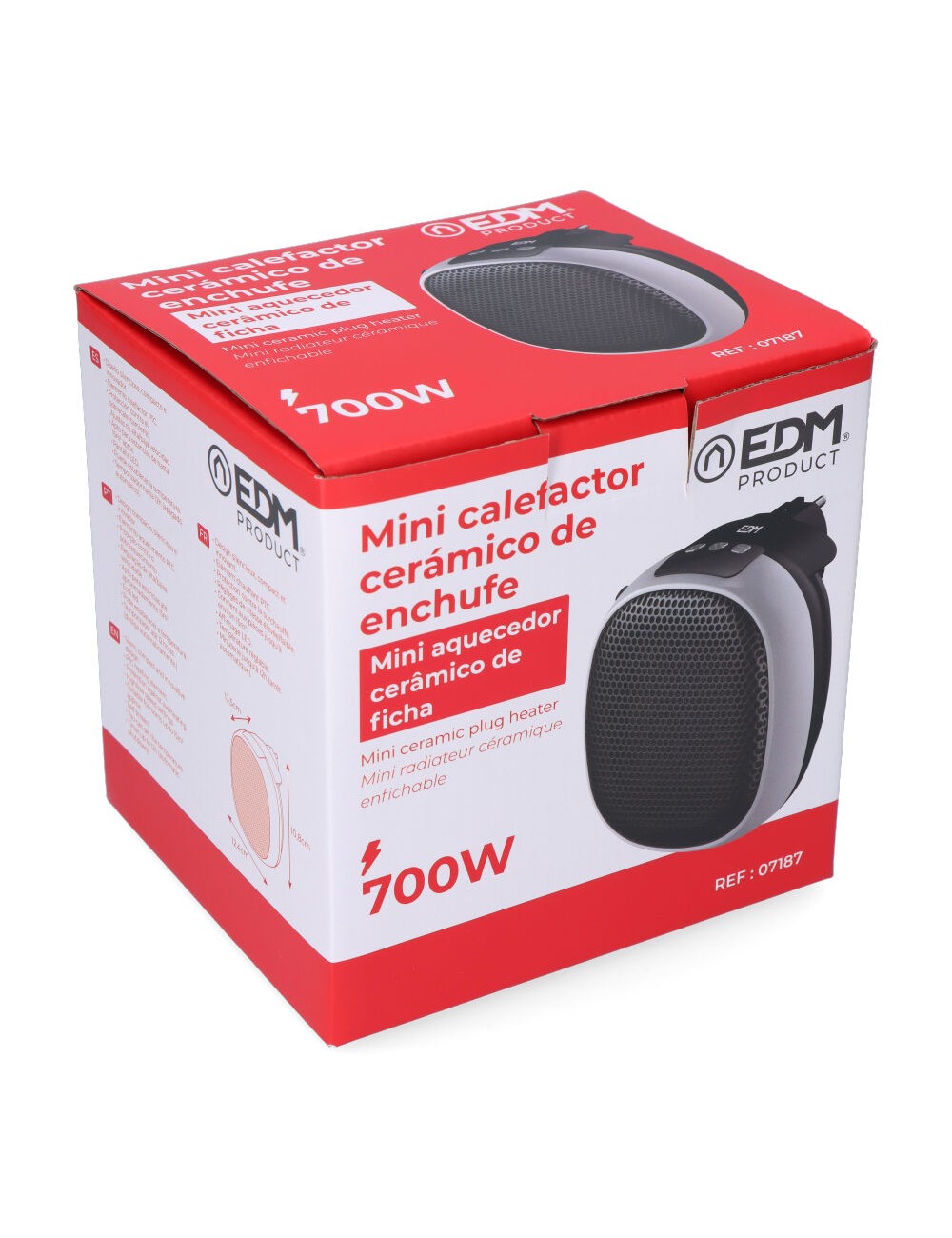 Mini calefactor cerámico de enchufe 700 w