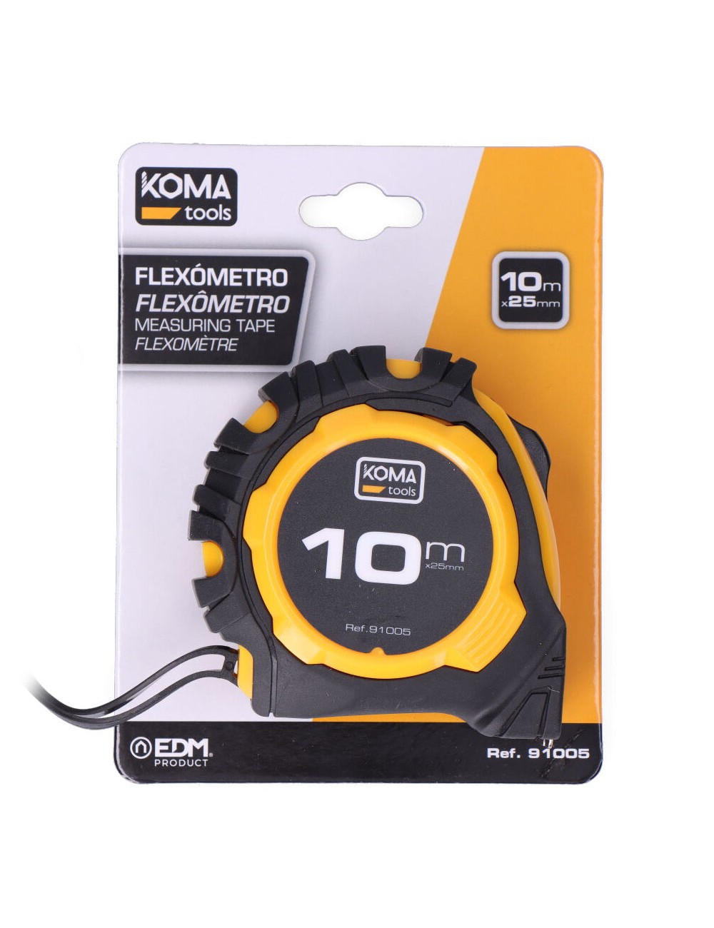 Flexómetro 10m x 25mm abs standard koma tools